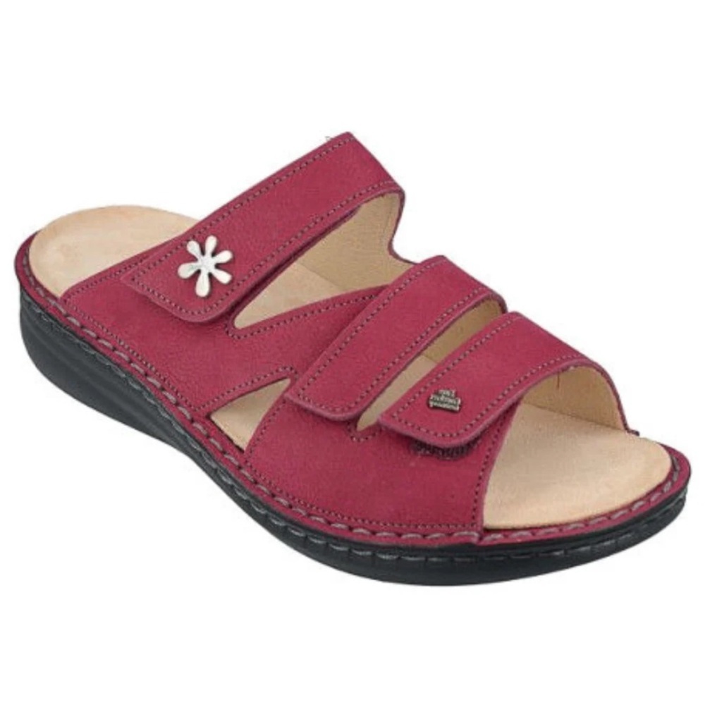 Finn Comfort Grenda Raspberry Nubuck Vienna Slide On Sandals Size 7 - Picture 2 of 11